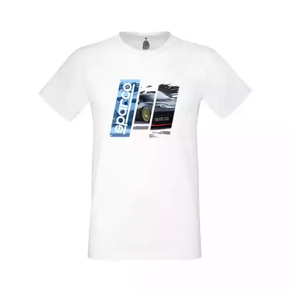 Koszulka T-Shirt Męska Sparco Track Biała