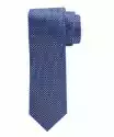 Niebieski Jedwabny Krawat Profuomo Ze Wzorem