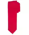Czerwony Krawat Jedwabny Wąski 6,5Cm