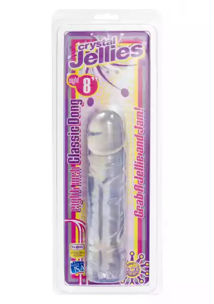 Dildo-Crystal Jellies Classic Transpa 8 Inch