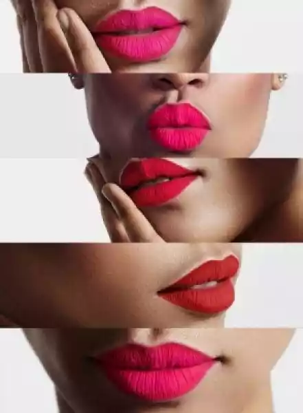 Obraz Closeup Collage Of A Woman With A Bright Lips