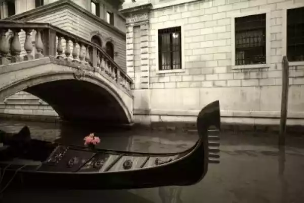 Obraz Różowe Kwiaty I Gondola