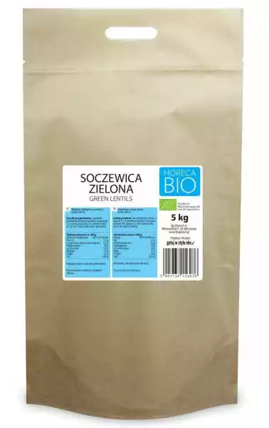 Horeca − Soczewica Zielona Bio − 5 Kg