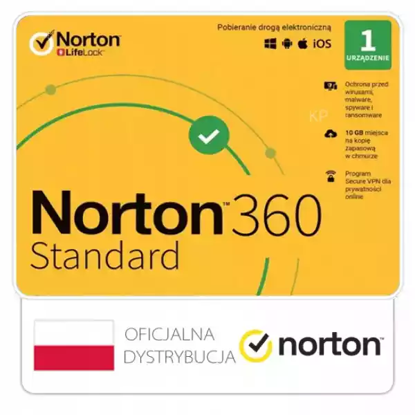 Antywirus Norton 360 Standard 1 Pc / 1 Rok