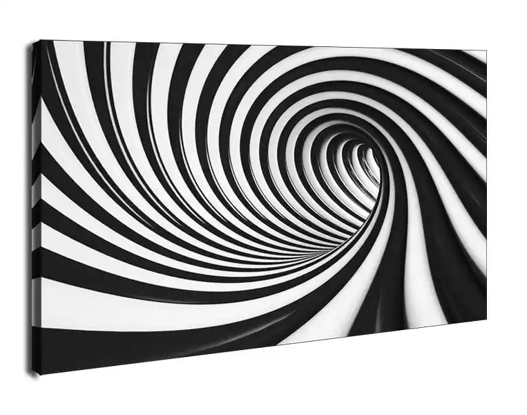 Czarno Biały Tunel - Obraz Na Płótnie Wymiar Do Wyboru: 60X40 Cm
