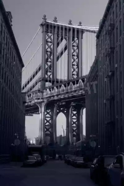 Obraz Manhattan Bridge. Close Up Image Of Manhattan Bridge In Ne