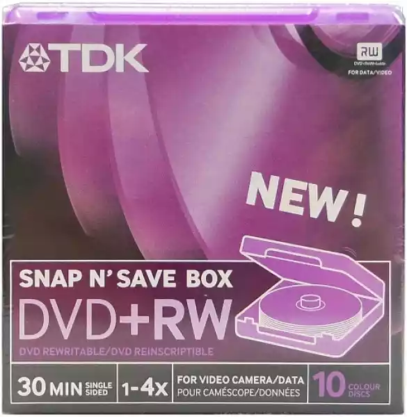 Płyty Do Kamer Tdk Mini Dvd+Rw 8Cm 1,4Gb 10 Sztuk