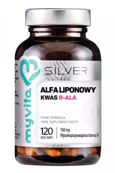 Myvita Silver 100% Kwas Alfaliponowy R-Ala 120 K
