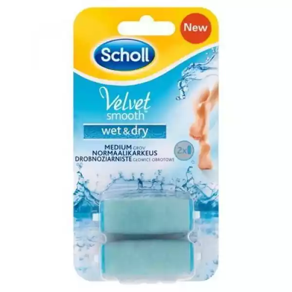 Scholl Velvet Smooth Wet & Dry  Wymienne Głowice Obrotowe X 2 Sz
