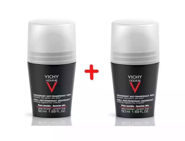 Vichy Homme Dezodorant Antyperspirant W Kulce 50Ml 1+1 Sztuka 