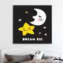 Dream Big Moon - Plakat Dla Dzieci , Wymiary - 40Cm X 40Cm, Kolo