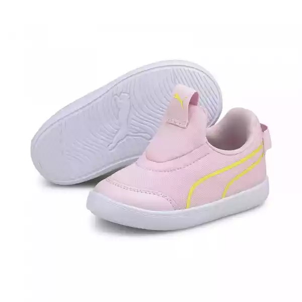 Buty Sportowe Dziecięce Puma Courtflex V2 Slip On Inf Różowe 374