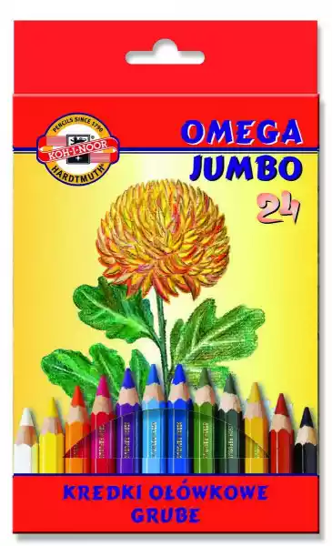Kredki Ołówkowe 24 Kolor Jumbo Koh-I-Noor
