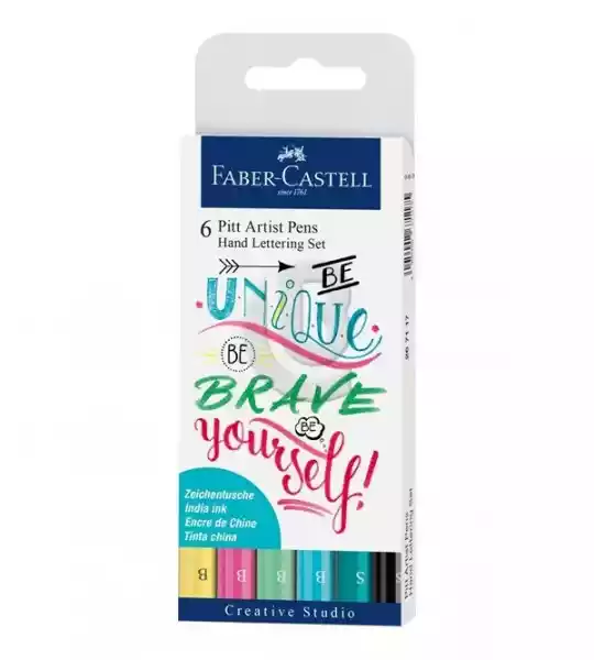 Zestaw 6 Pisaków Pitt Artist Pen Hand Lettering Faber-Castell (O