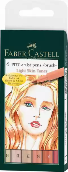Zestaw 6 Pisaków Pitt Artist Pen Brush Faber-Castell (Odcienie S