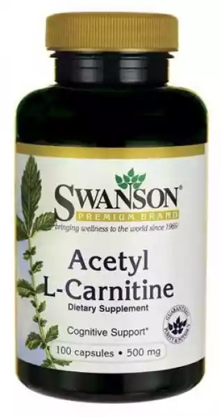 Swanson Acetyl L-Carnitine 500Mg X 100 Kapsułek