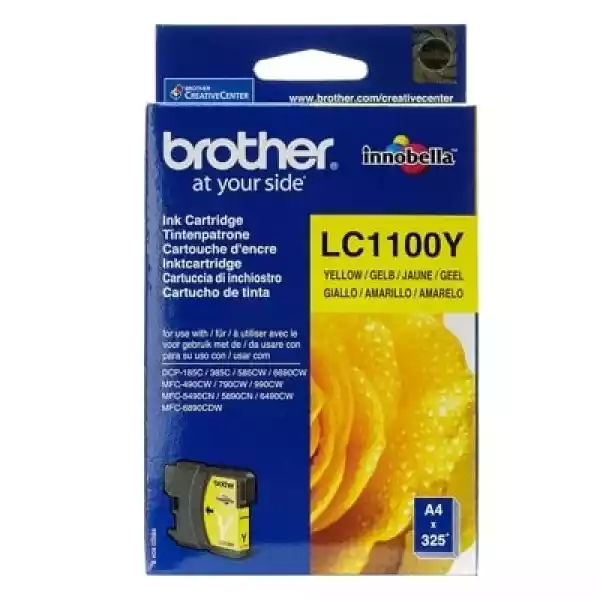 Tusz Oryginalny Brother Lc-1100 Y (Lc1100Y) (Żółty) - Darmowa Do