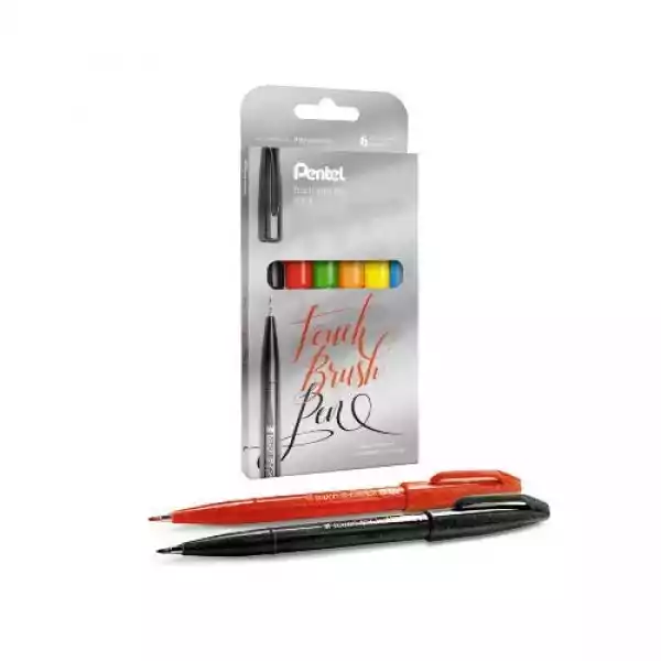 Zestaw Pisaków Touch Brush Pen 6 Ciepłych Kolorów