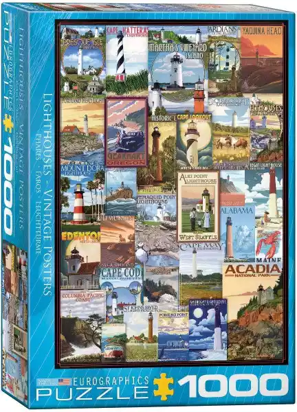 Puzzle 1000 Lighthouses Vintage Posters 6000-0779 -