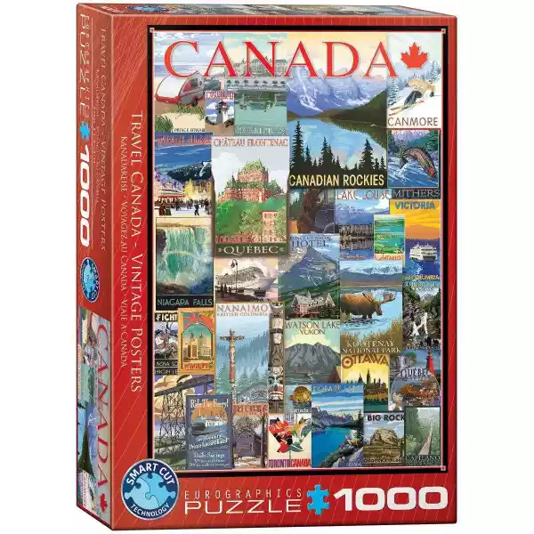 Puzzle 1000 Travel Canada Vintage Poste 6000-0778 -