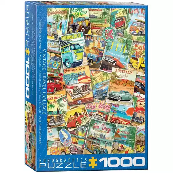 Puzzle 1000 Vintage Travel Collage 6000-5628 -