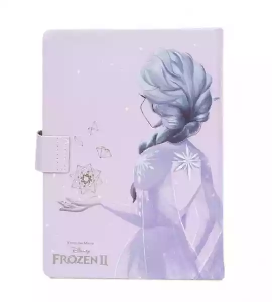 Frozen 2 Lilac Snow Notes Skórzany A5 Z Zapięciem