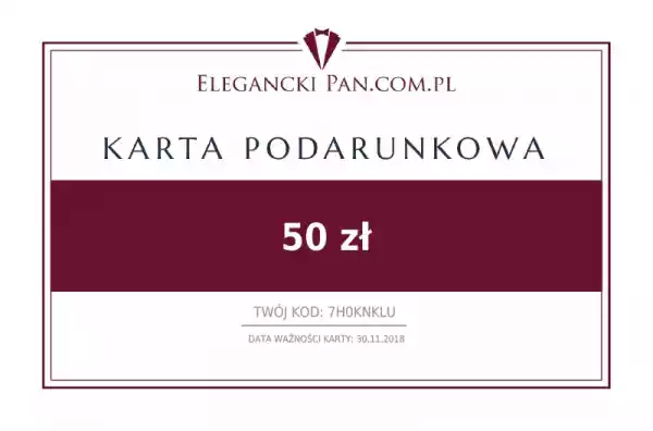 Karta Podarunkowa Do Sklepu Eleganckipan.com.pl 50 Zł