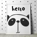 Hello Panda - Plakat Dla Dzieci , Wymiary - 18Cm X 24Cm, Kolor R