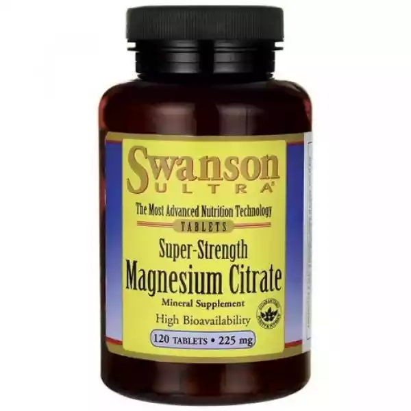Swanson Cytrynian Magnezu X 120 Tabletek 