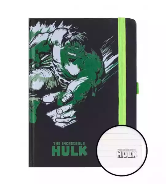 Marvel Retro Hulk Notes Skórzany A5 Z Gumką