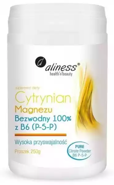 Aliness Cytrynian Magnezu Bezwodny 100% Z B6 Proszek 250G