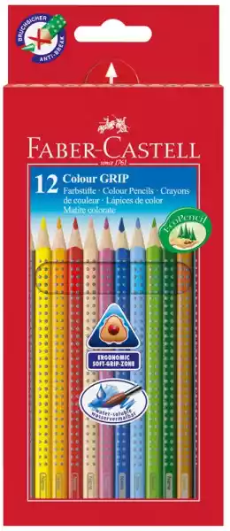 Kredki Ołówkowe 12 Kolorów Grip 2001 Faber Castell