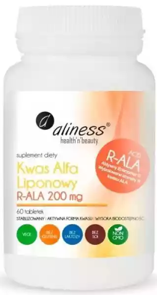 Aliness Kwas Alfa Liponowy R-Ala 200Mg X 60 Tabletek
