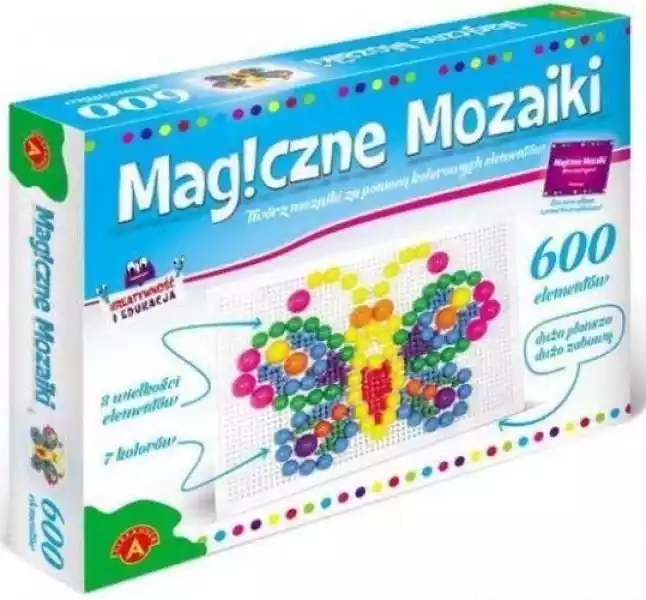 Mozaiki Magiczne Kreatywność I Edukacja 600 Elementów 0664 -