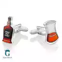 Spinki Do Mankietów Szklanka & Butelka Whisky Kc-1097 Onyx-Art L