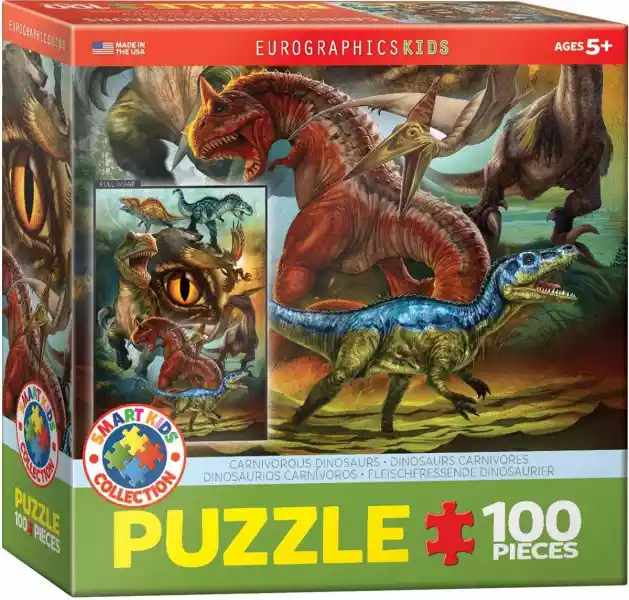 Puzzle 100 Smartkids Carnivorous Dinosaurs 6100-0359 -