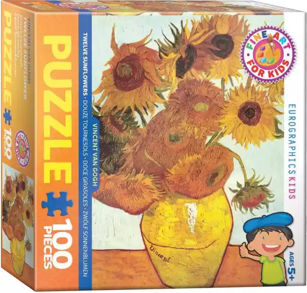 Puzzle 100 Smartkids Twelve Sunflowers By Van 6100-3688 -
