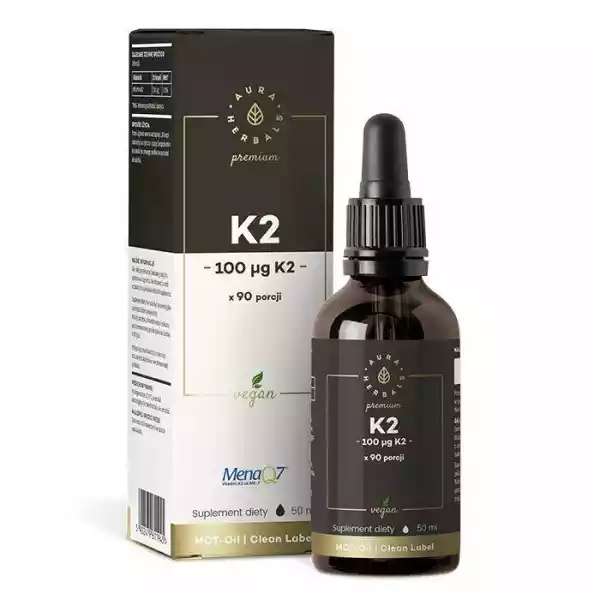 Aura Herbals - Premium Witamina K2 W Kroplach - 50 Ml