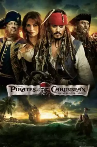 Piraci Z Karaibów Na Nieznanych Wodach - Plakat