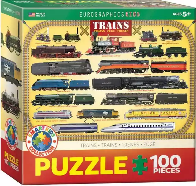 Puzzle 100 Smartkids Trains 6100-0090 -