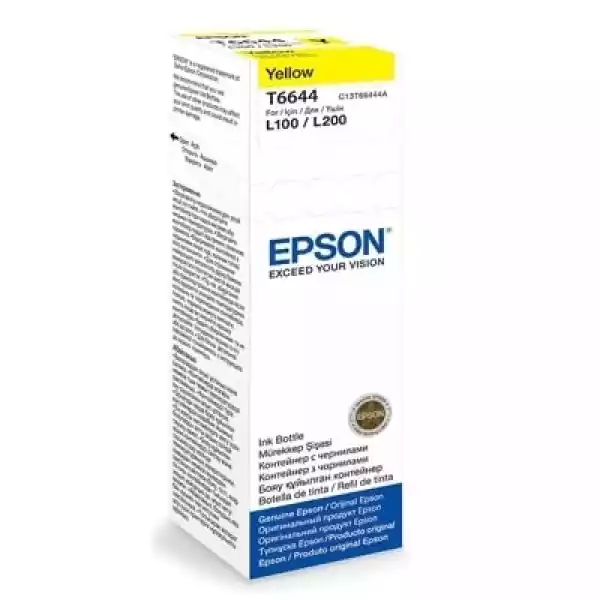 Tusz Oryginalny Epson T6644 (C13T66444) (Żółty) - Darmowa Dostaw