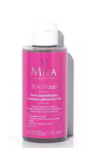 Miya Beauty.lab, Tonik Rozświetlający Z Kwasem Glikolowym 5%, 15