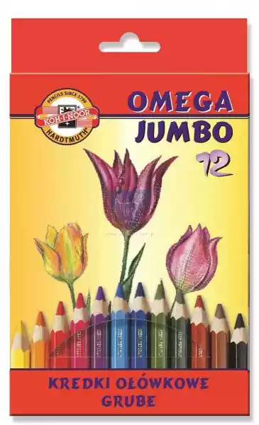 Kredki Ołówkowe 12 Kolorów Jumbo Koh-I-Noor