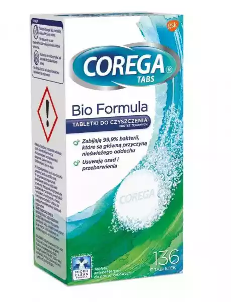 Corega − Tabs Bio Formula, Tabletki Do Czyszczenia Protez Zębowy