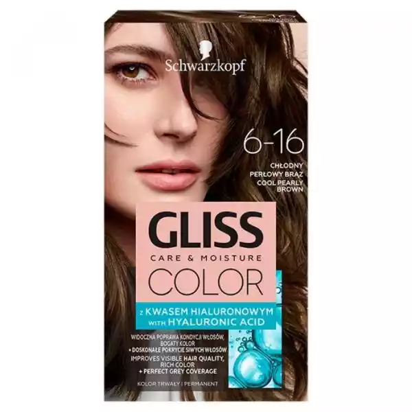 Gliss Color Krem Koloryzujący Do Włosów 6-16 Chłodny Perłowy Brą