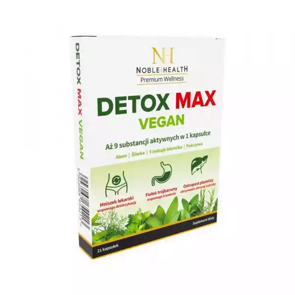 Detox Max Vegan Suplement Diety 21 Kapsułek