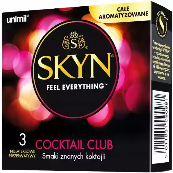Unimil Skyn Cocktail Club Prezerwatywy 3 Sztuki
