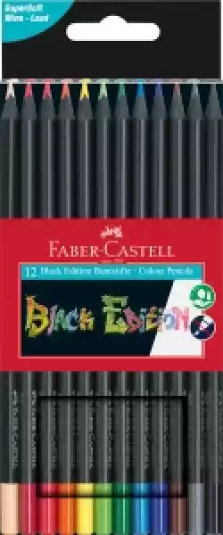 Kredki Ołówkowe Black Edition Faber-Castell, 12 Kolorów