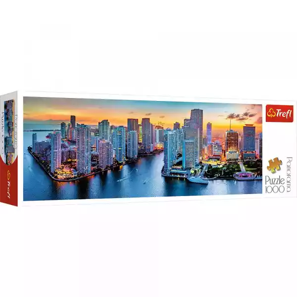 Puzzle 1000 Panoramiczne Miami O Zmroku 29027 -