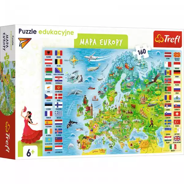 Puzzle 160 Edukacyjne Mapa Europy Nowa Pl 15558 -